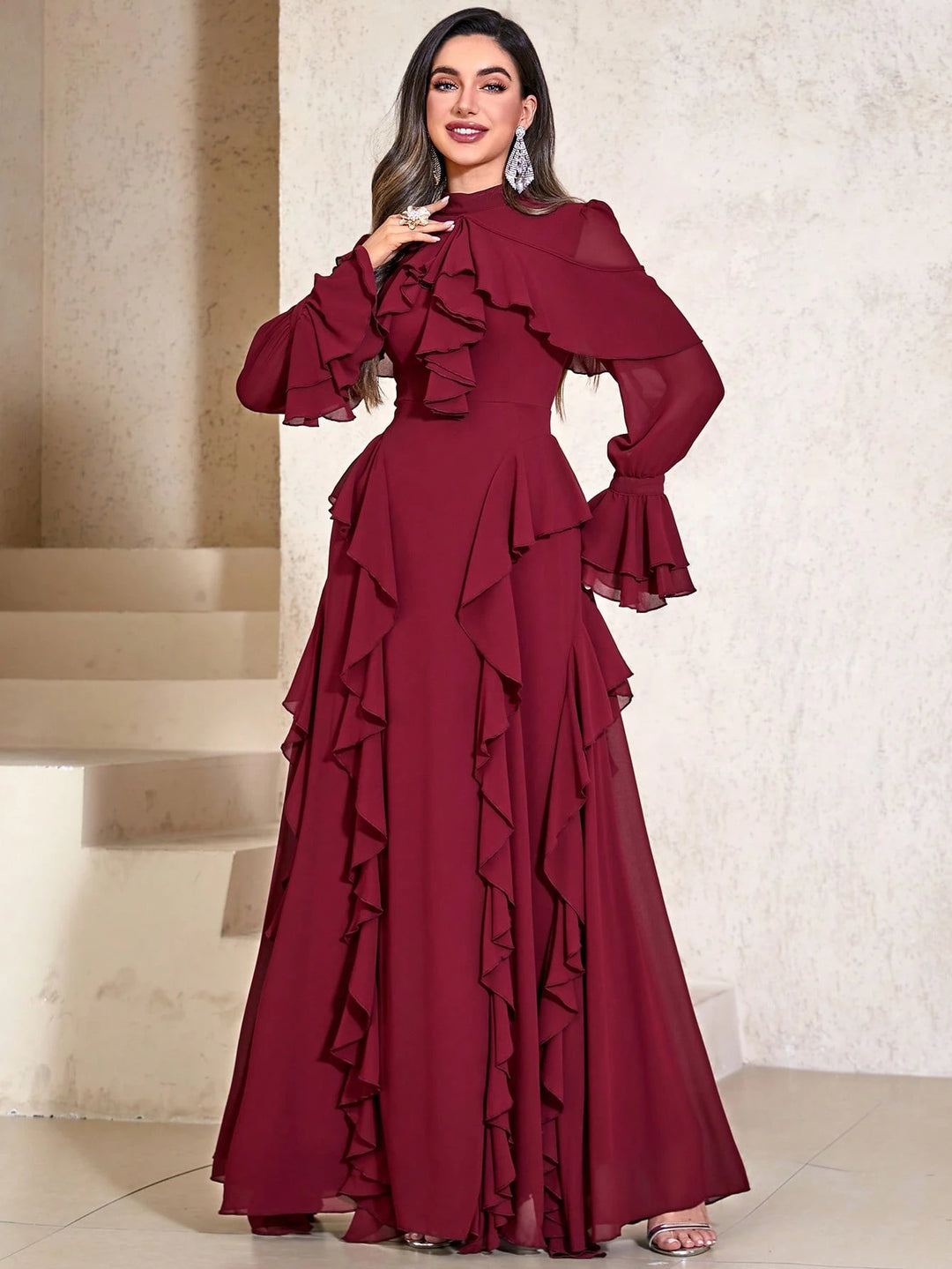 Rochie maxi SHEIN, vișiniu
