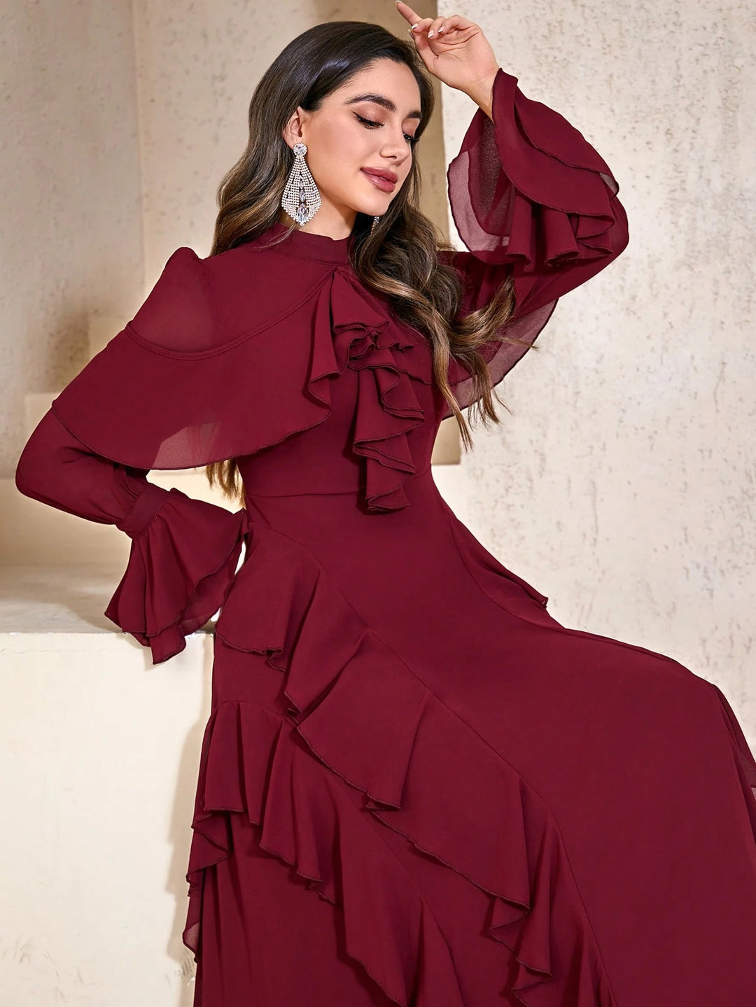 Rochie maxi SHEIN, vișiniu