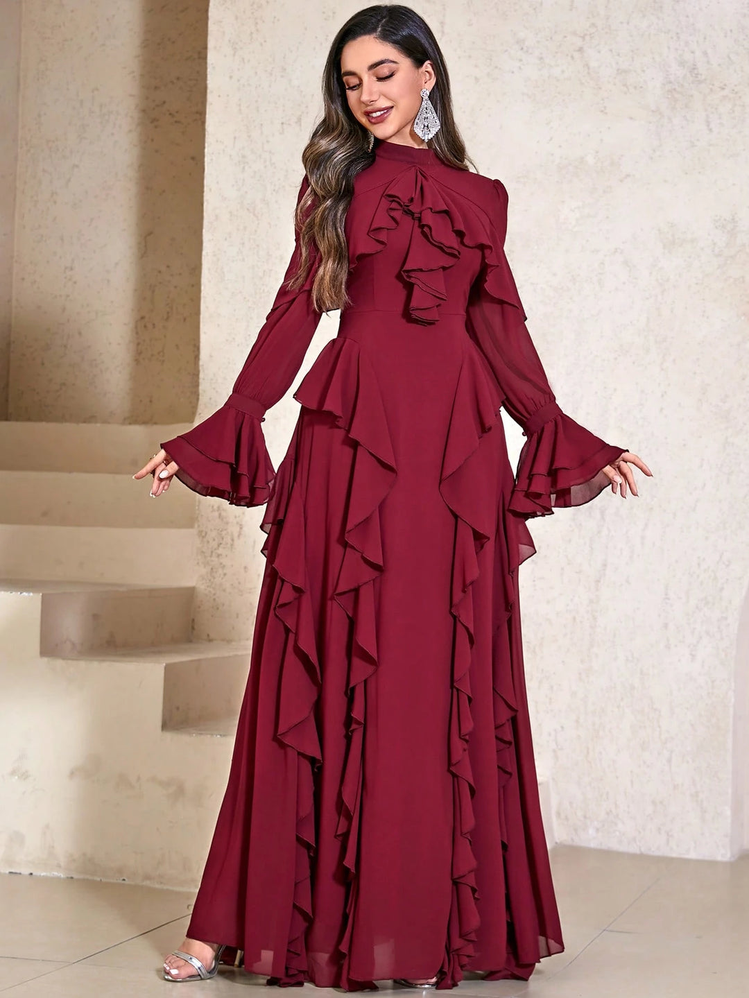 Rochie maxi SHEIN, vișiniu