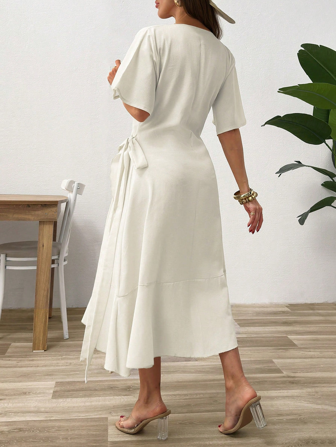 Rochie maxi SHEIN, alb