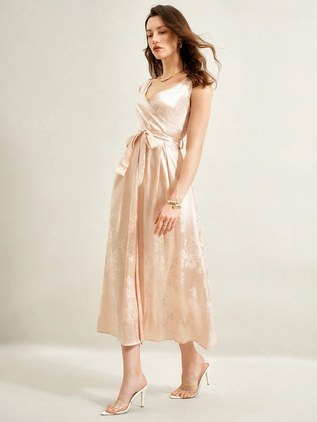 Rochie midi SHEIN, crem