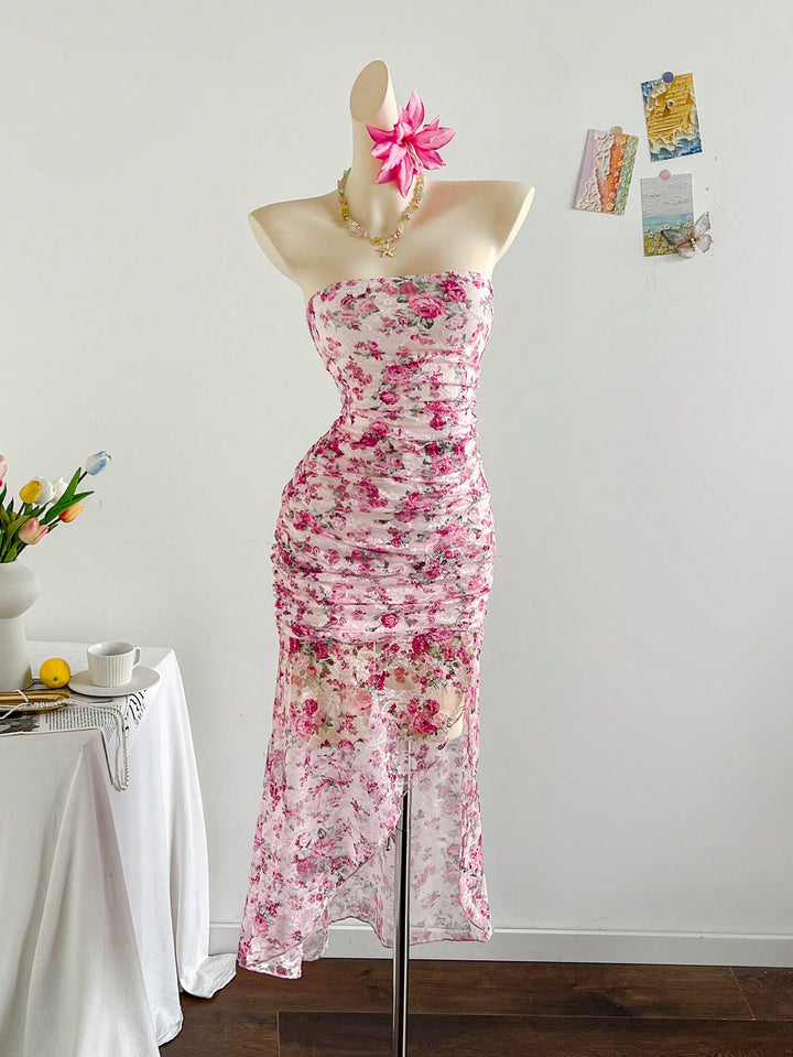 Rochie maxi SHEIN, mix culori