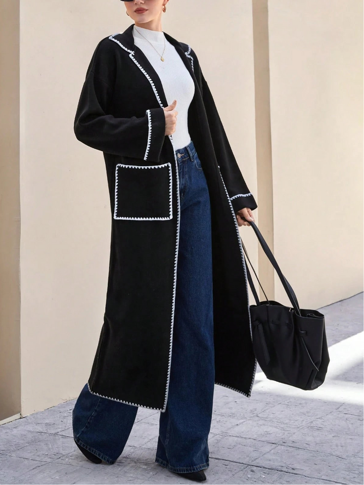 Cardigan lung Shein, negru