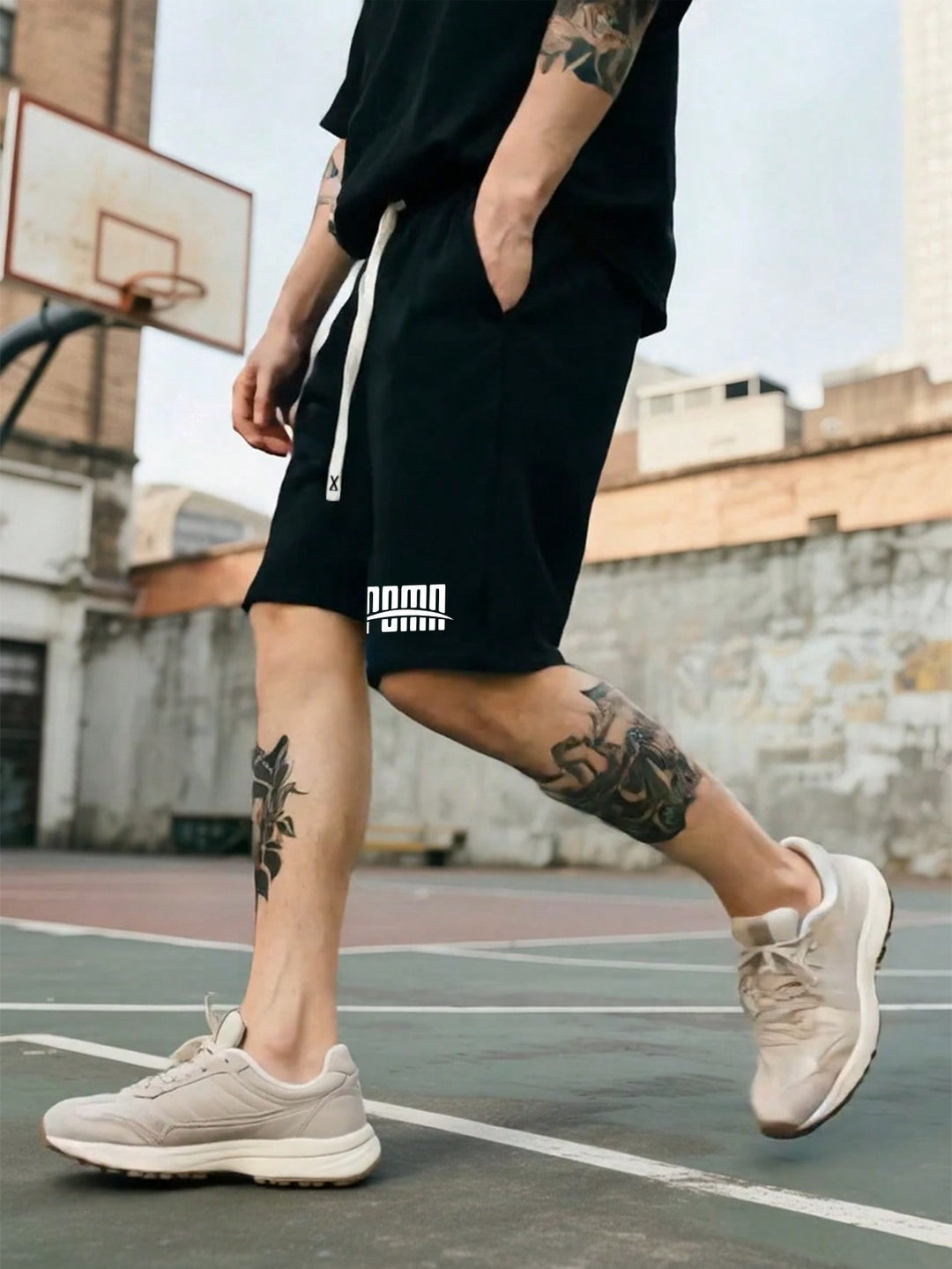 Pantaloni scurți SHEIN, negru