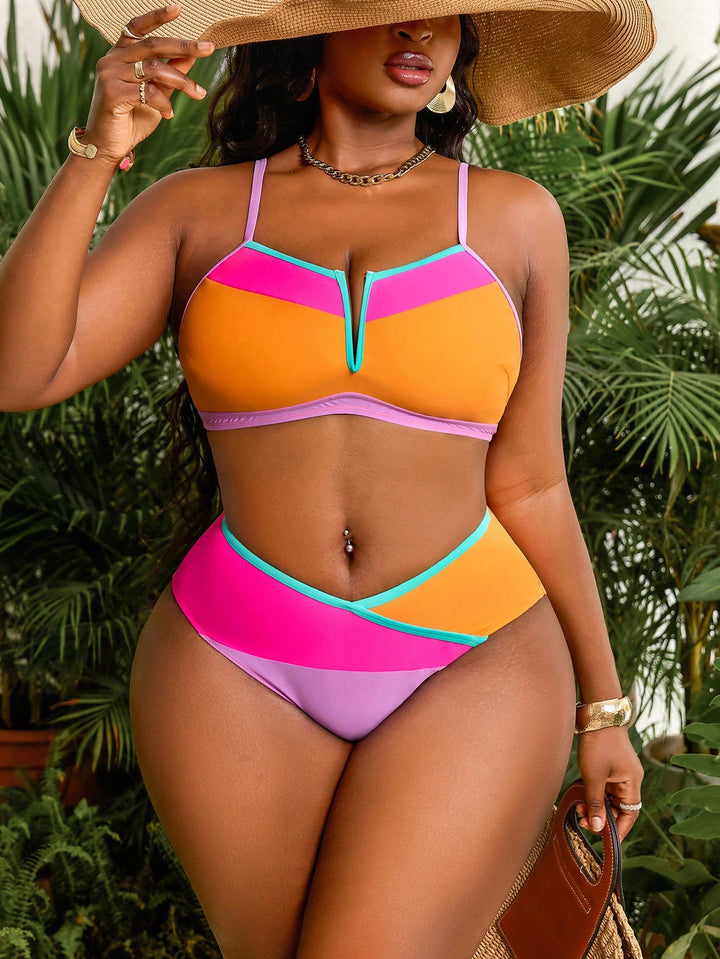 Costum de baie SHEIN, mix culori