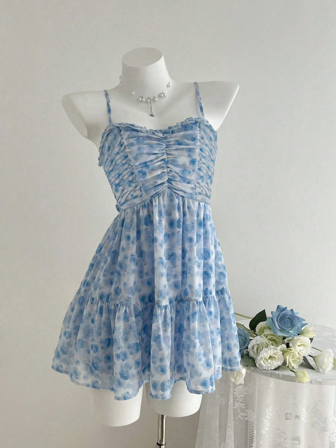 Rochie scurtă SHEIN, albastru