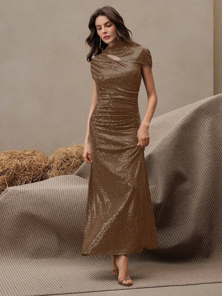 Rochie maxi SHEIN, maro