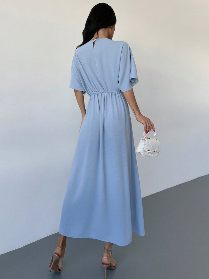 SHEIN midi ruha, kék
