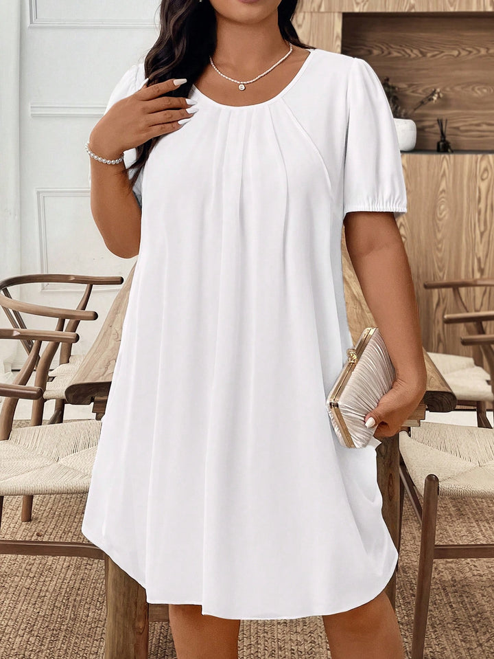 Shein Curve+ miniruha, fehér
