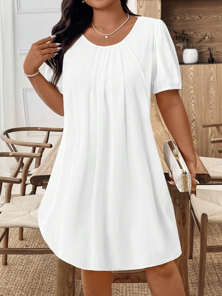 Shein Curve+ miniruha, fehér