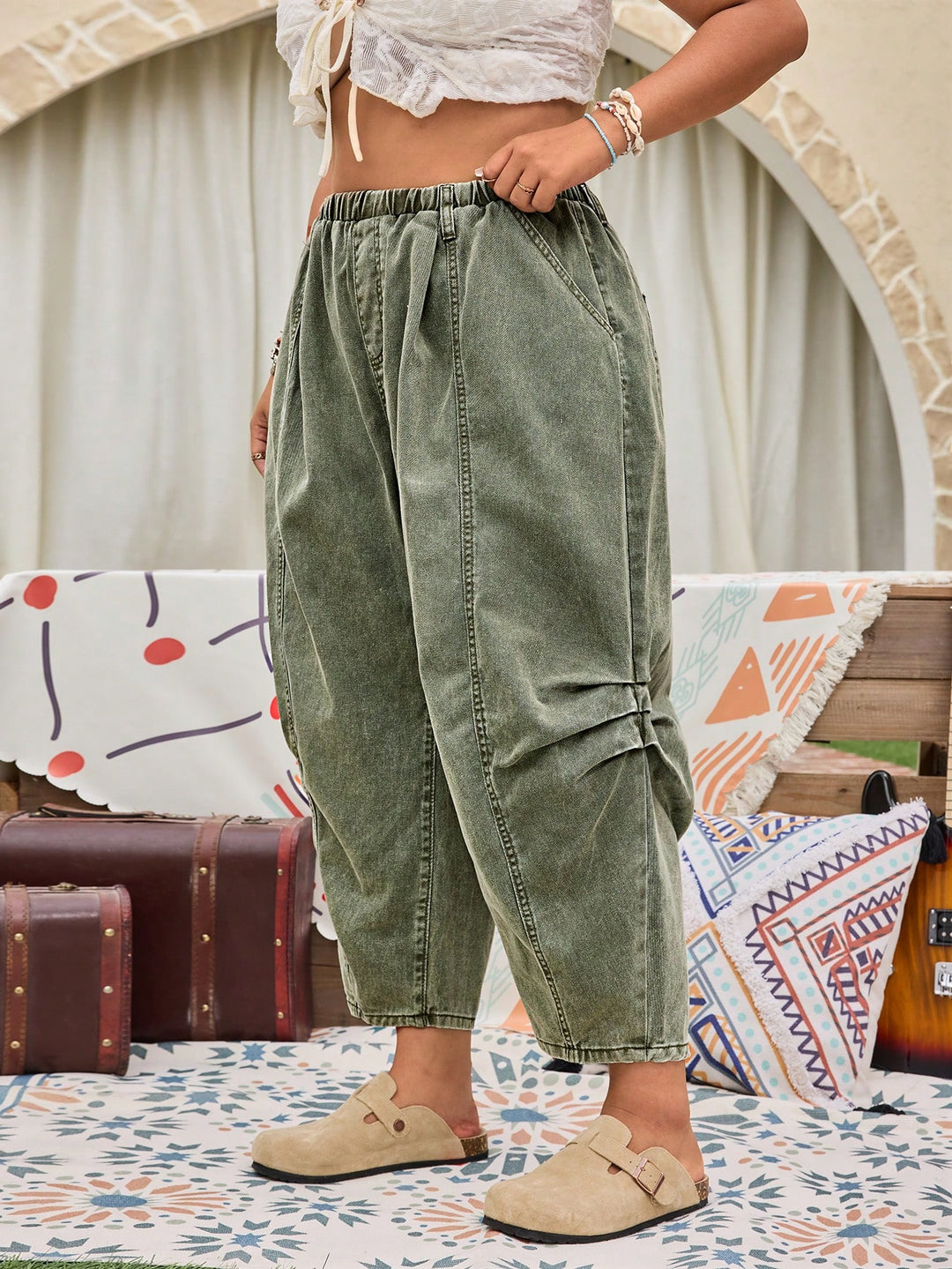 Jeans SHEIN, kaki