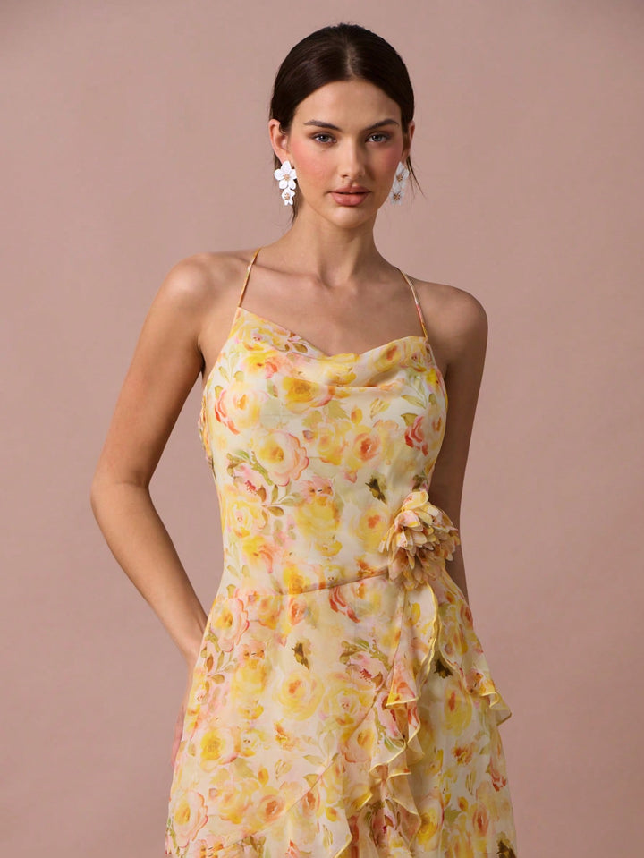 Rochie maxi SHEIN, galben