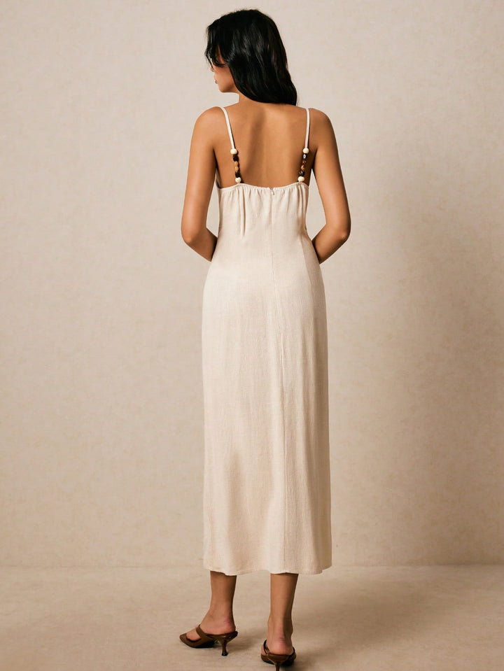 Rochie midi SHEIN, bej