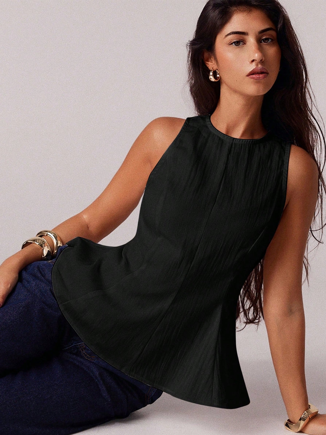 Top SHEIN, negru