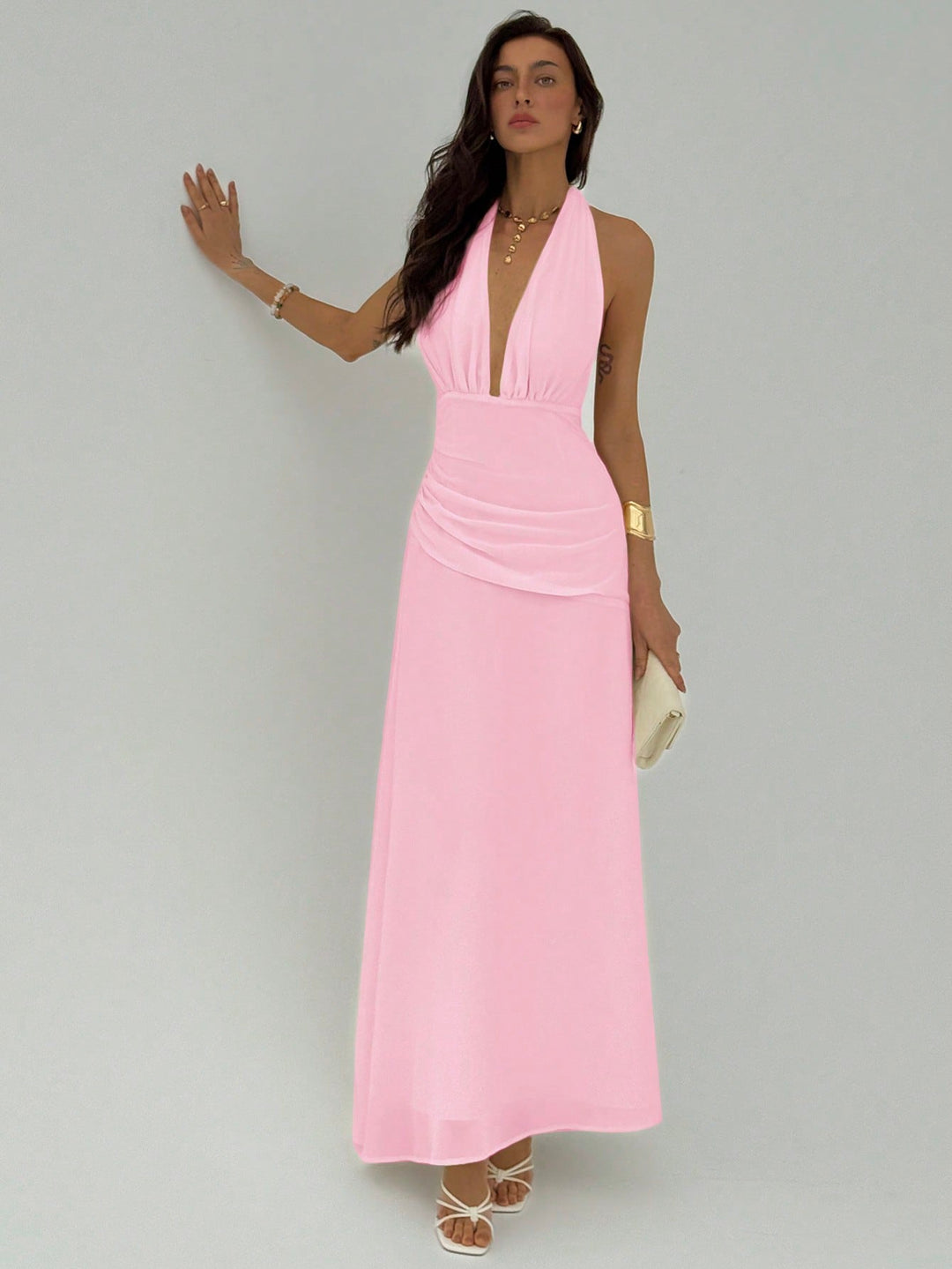 Rochie maxi SHEIN, roz