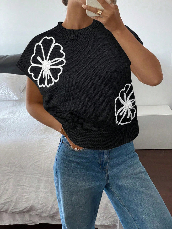 Pulover tricotat SHEIN, negru