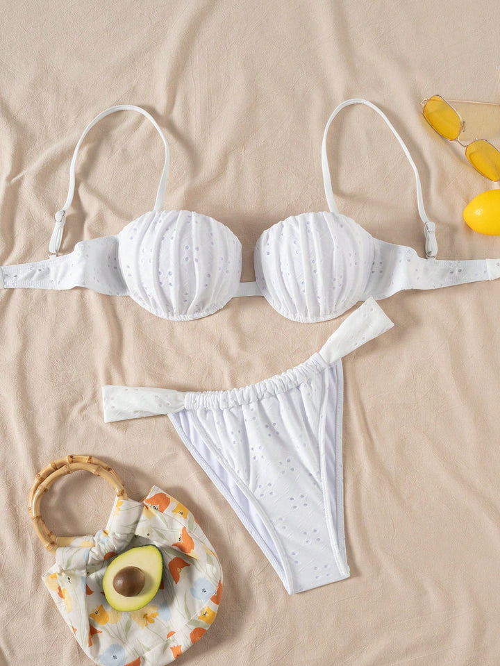 Set bikini SHEIN, alb