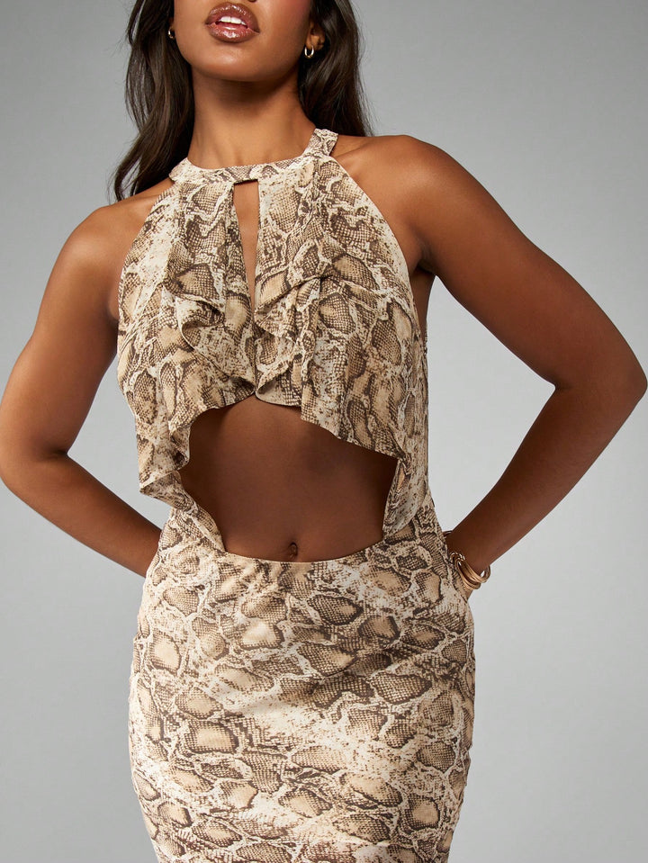 Rochie maxi SHEIN, maro