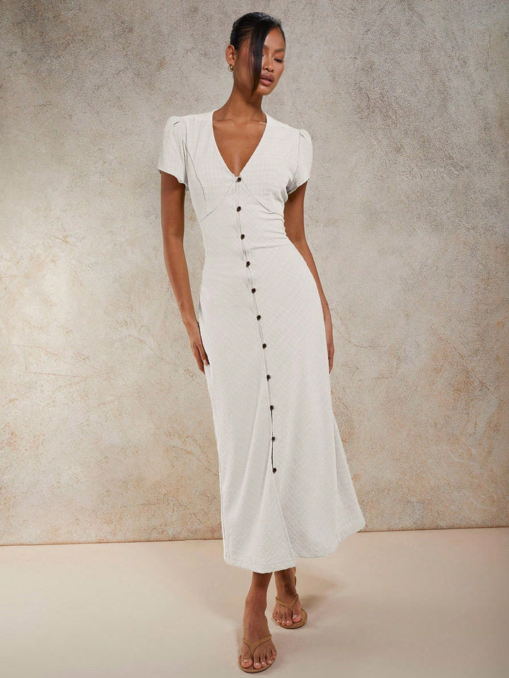 Rochie midi SHEIN, alb