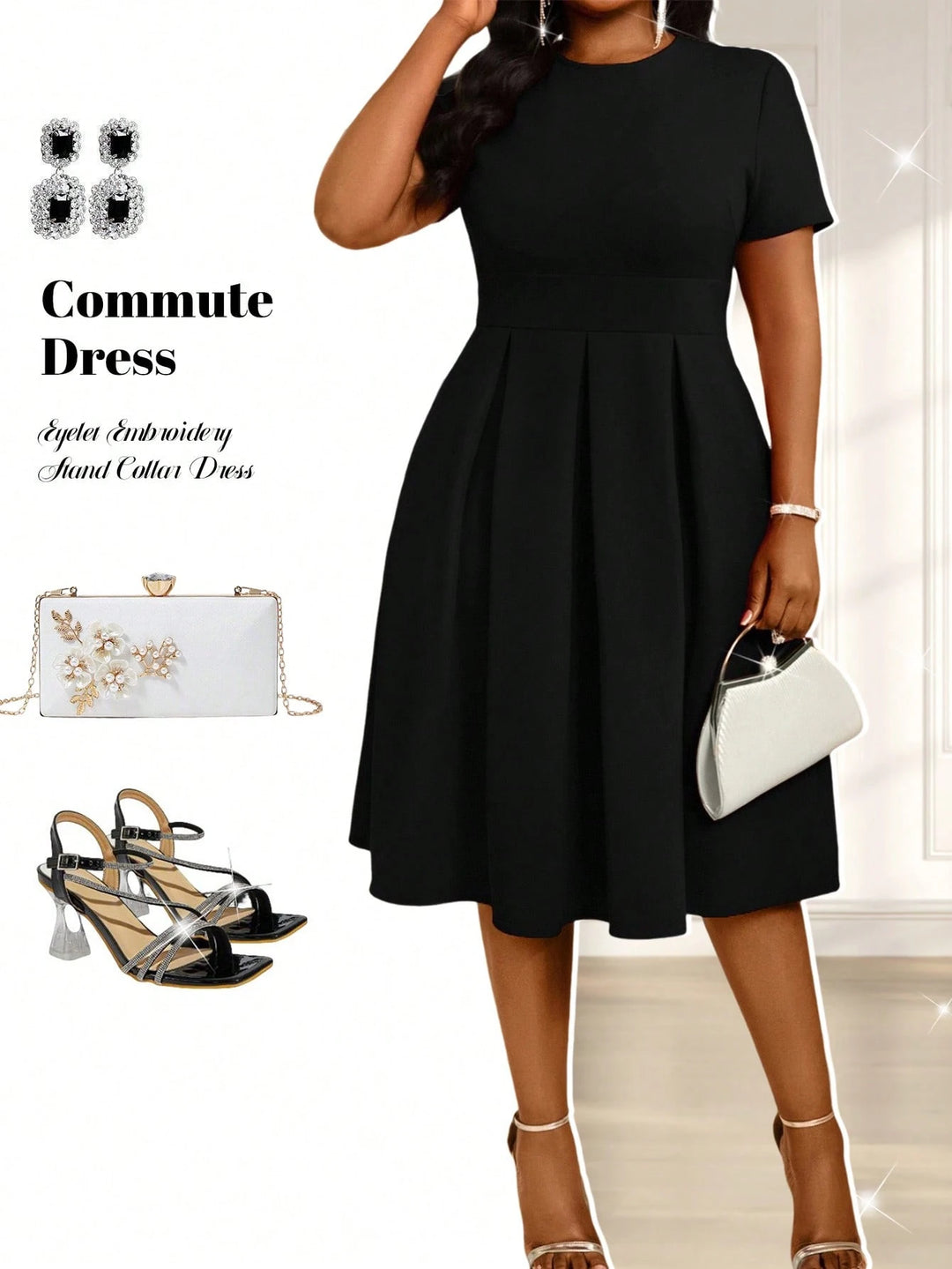 Rochie midi SHEIN, negru