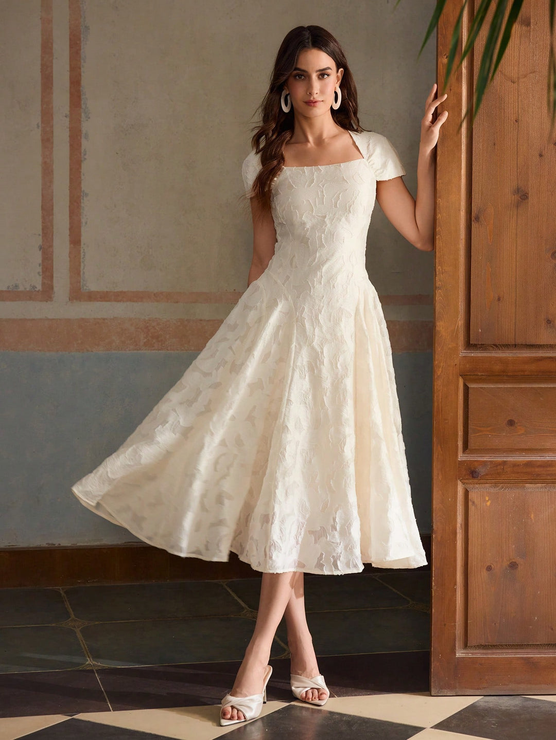 Rochie maxi SHEIN, alb