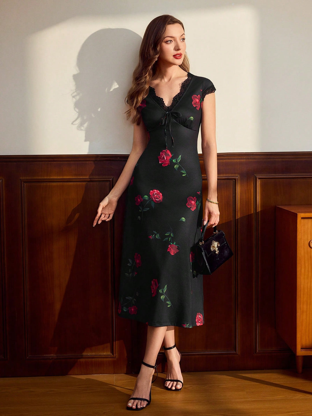 Rochie midi SHEIN, negru