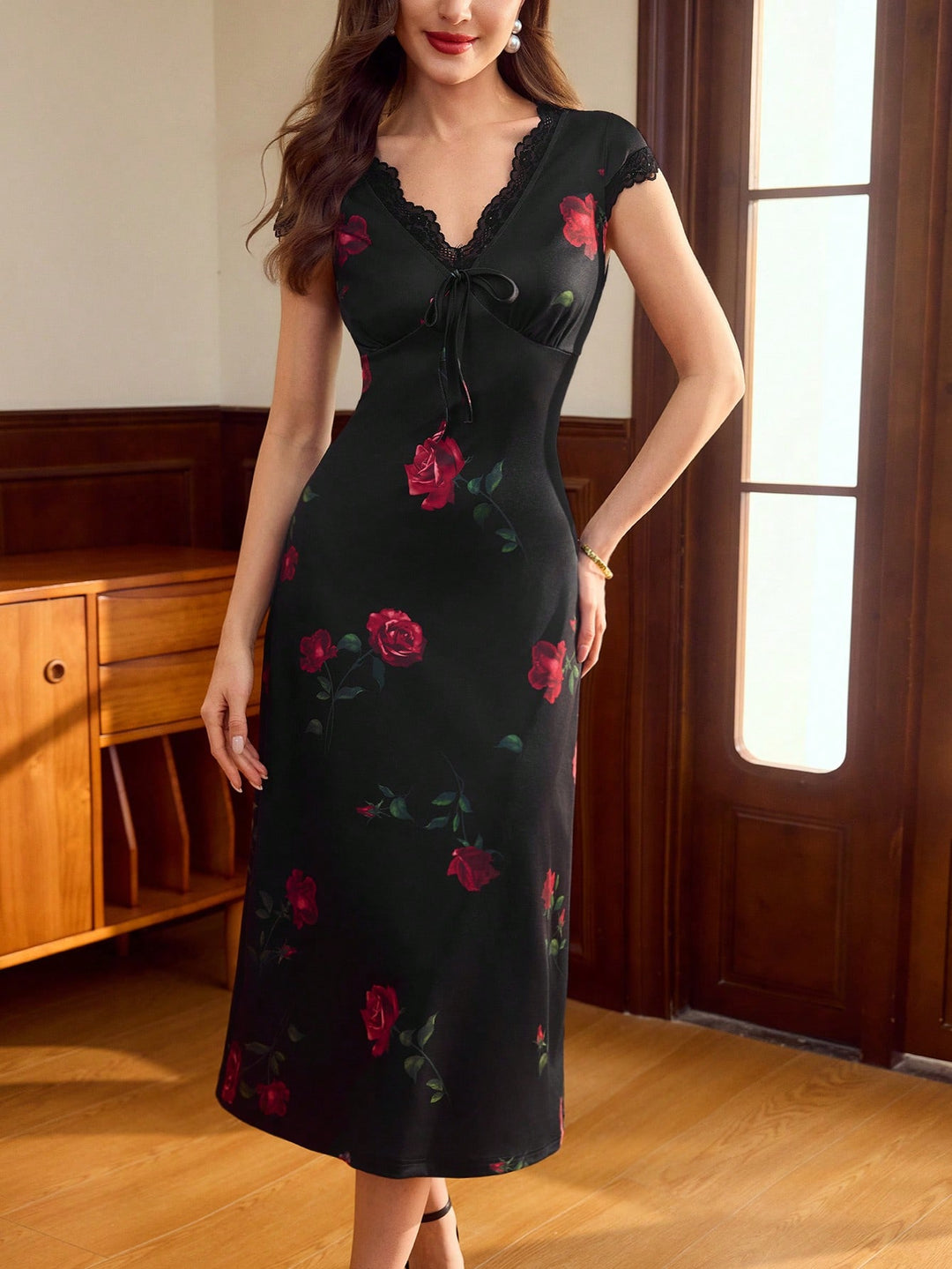 Rochie midi SHEIN, negru