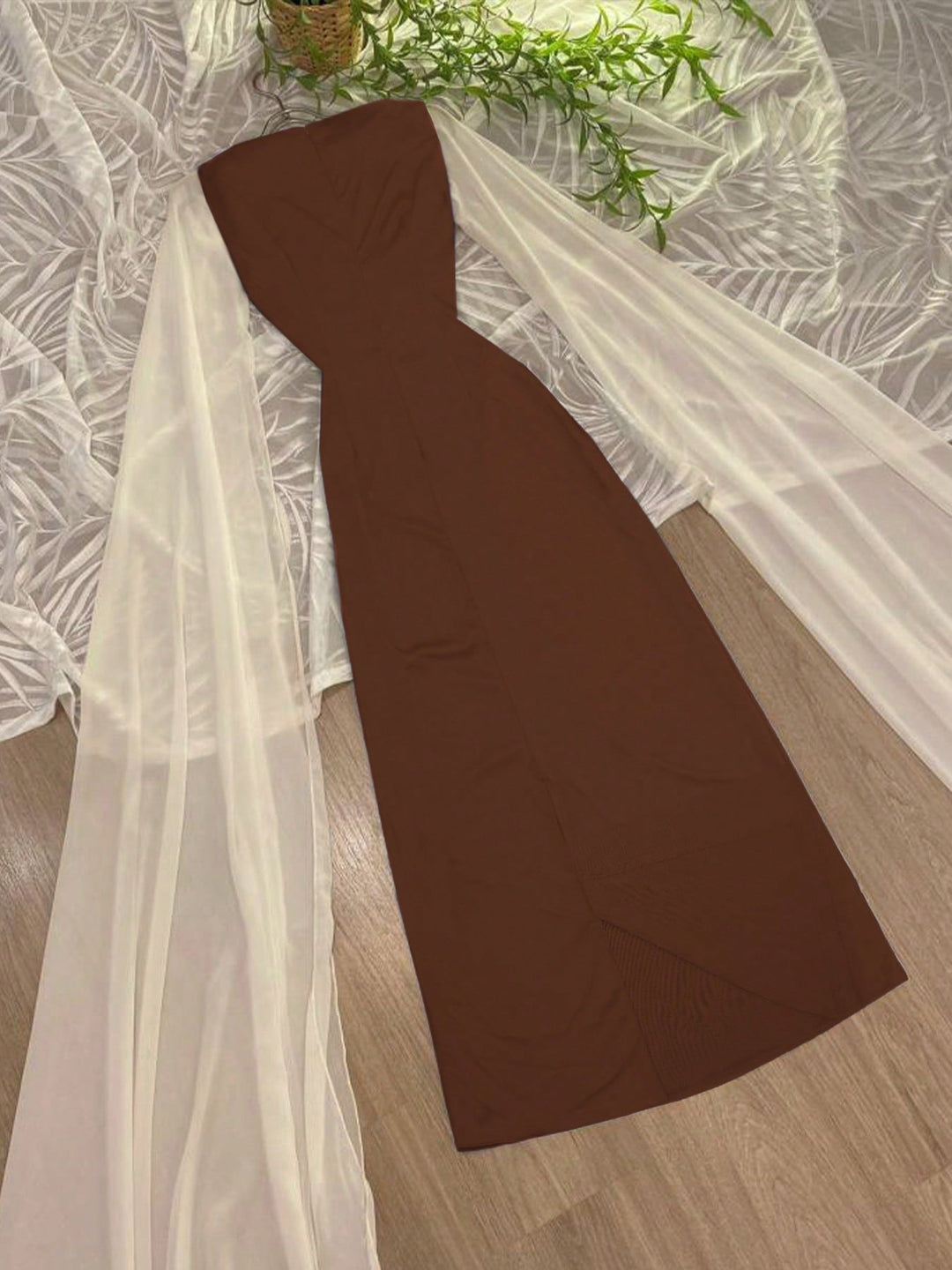 Rochie maxi SHEIN, maro