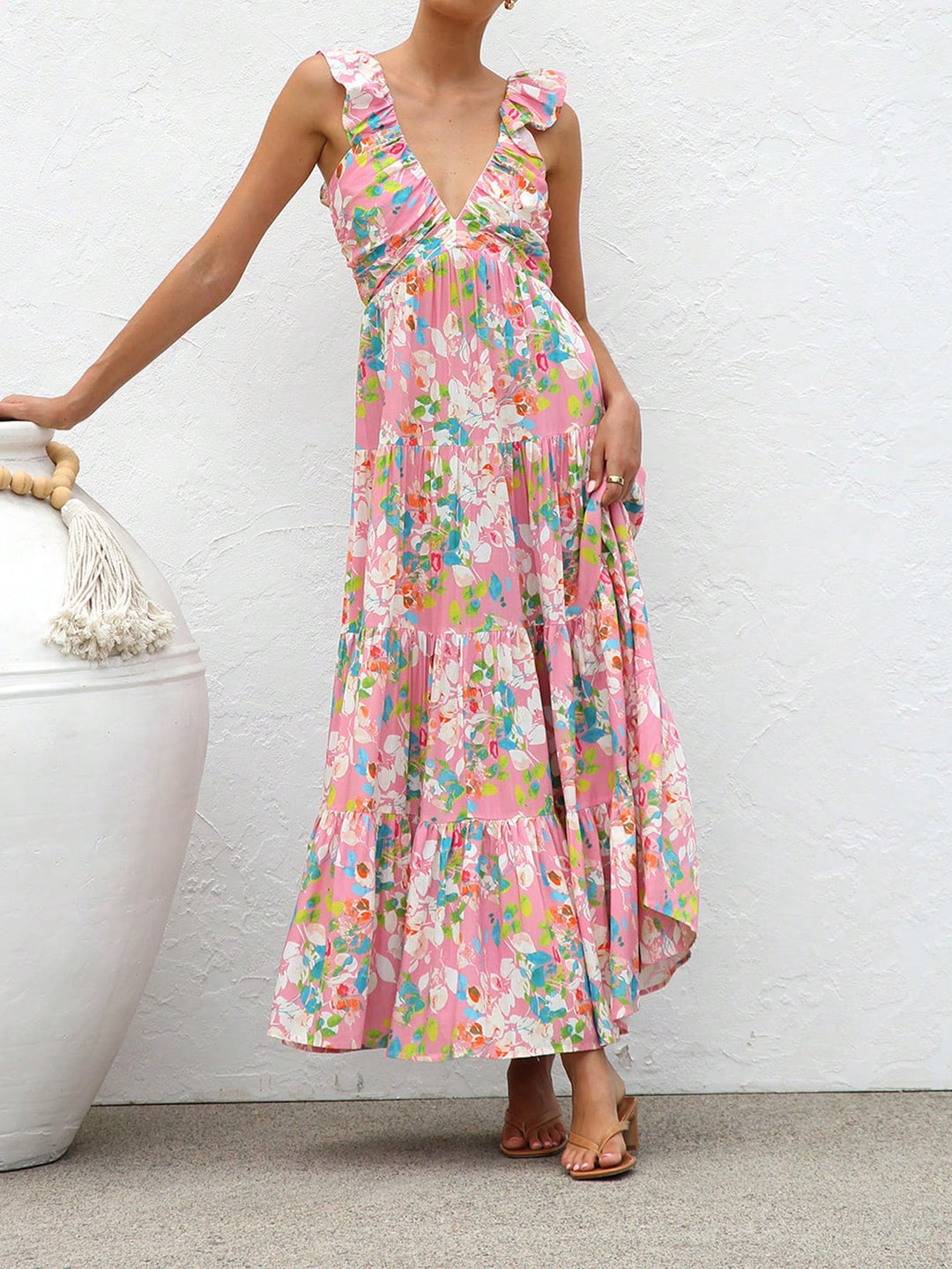 Rochie maxi SHEIN, roz