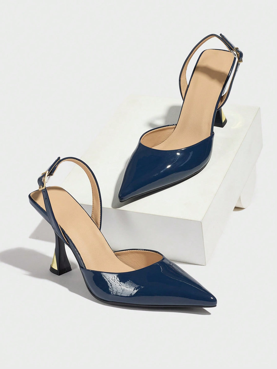Pantofi cu toc SHEIN, albastru