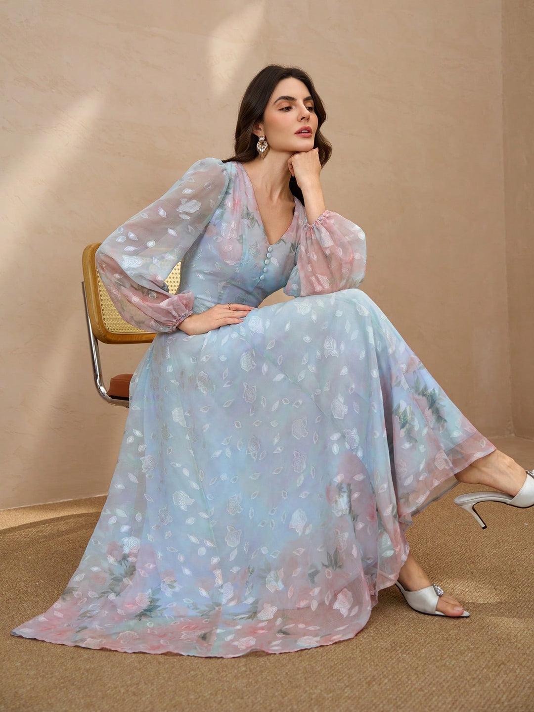 Rochie maxi SHEIN, mix culori