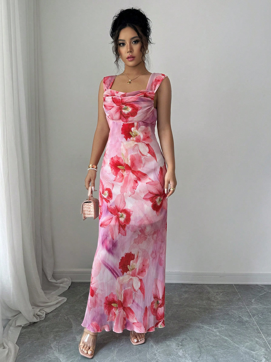 Rochie maxi SHEIN, roz