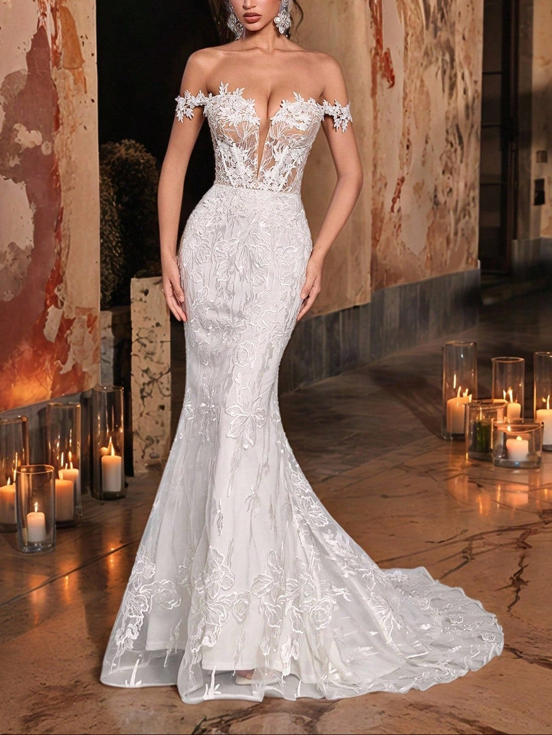 Rochie de ocazie Shein, alb