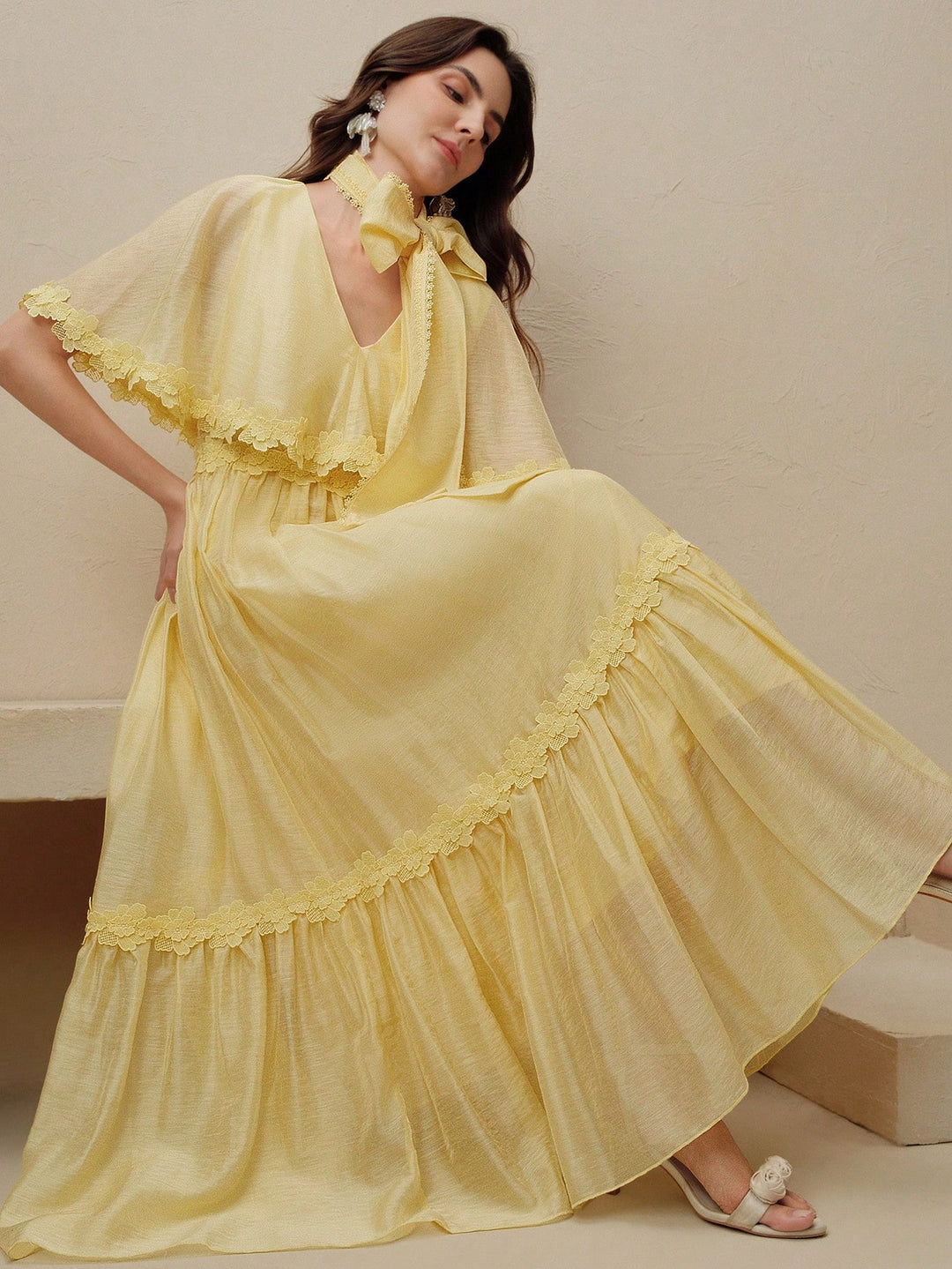Rochie maxi SHEIN, galben