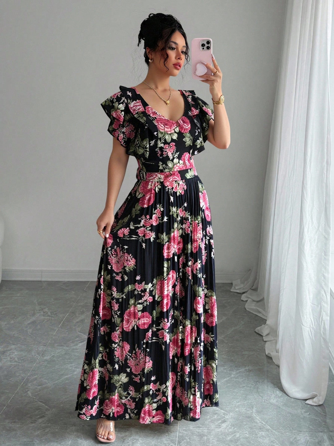 Rochie maxi SHEIN, mix culori