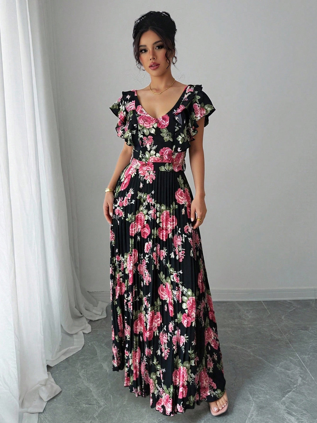 Rochie maxi SHEIN, mix culori