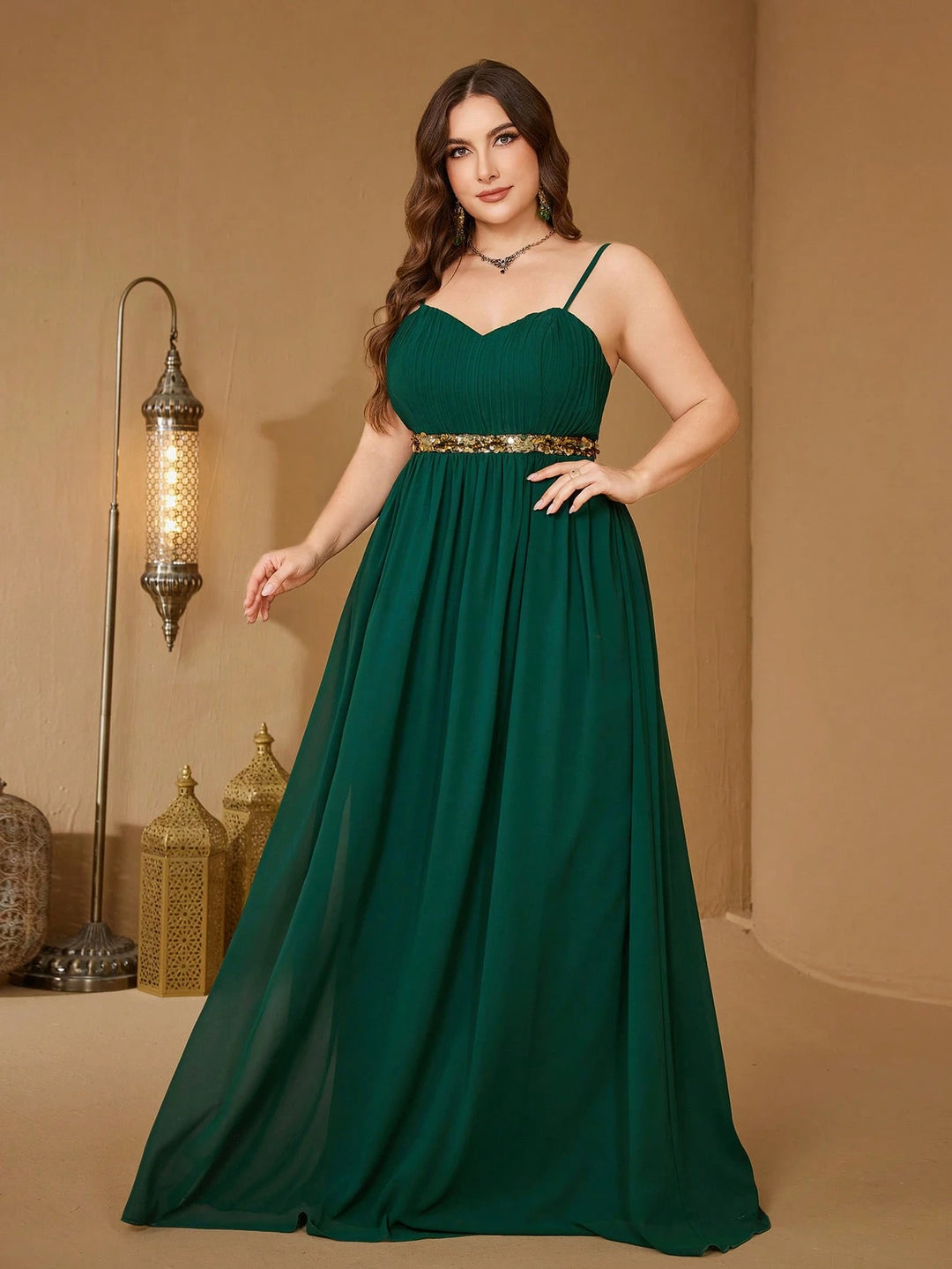 Rochie maxi SHEIN, verde