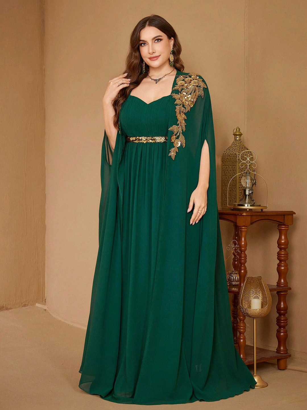 Rochie maxi SHEIN, verde