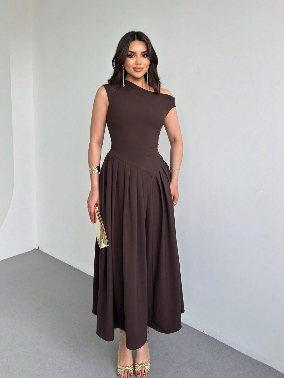 Rochie maxi SHEIN, maro