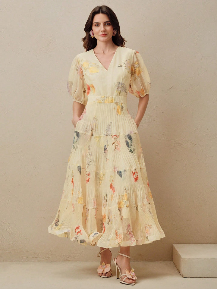 Rochie midi SHEIN, galben