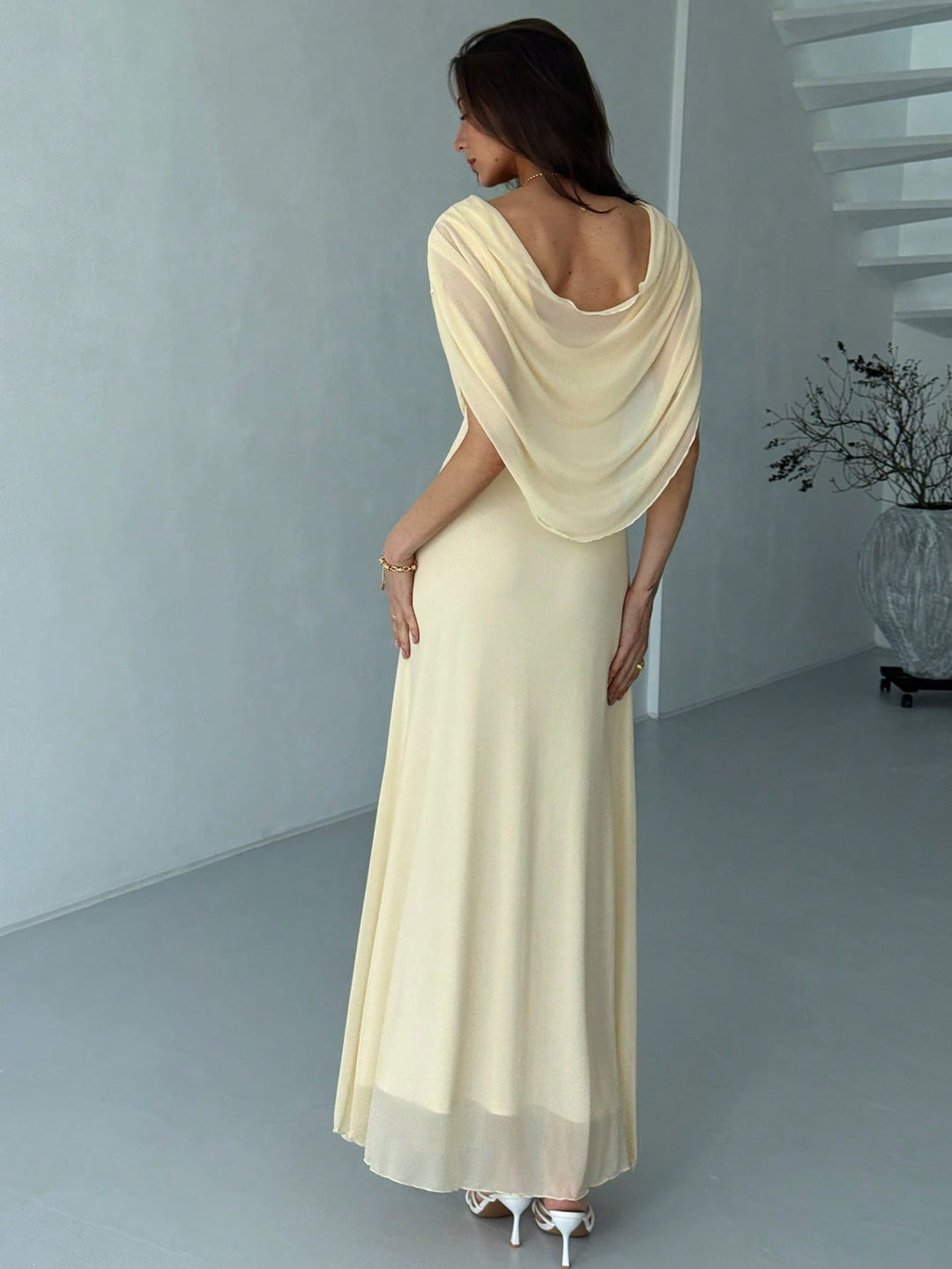 Rochie midi SHEIN, bej