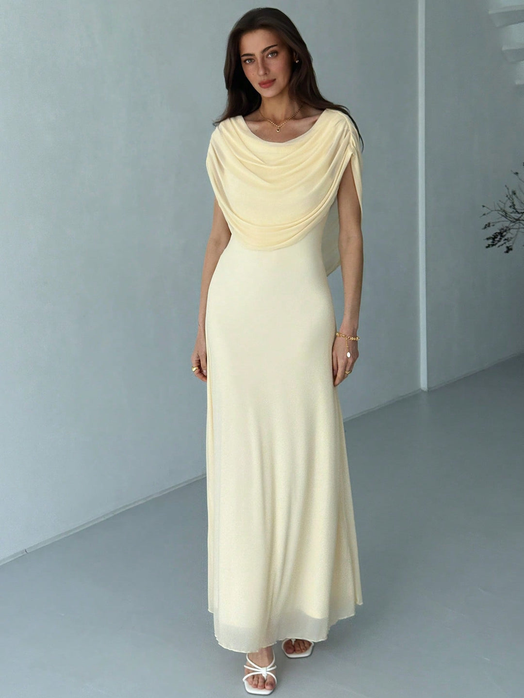 Rochie midi SHEIN, bej