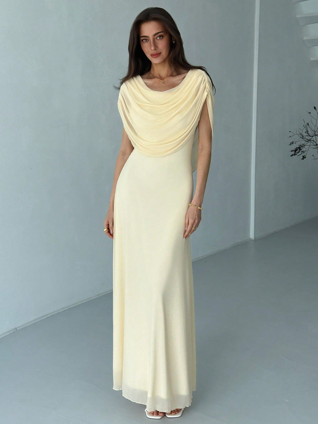 Rochie midi SHEIN, bej
