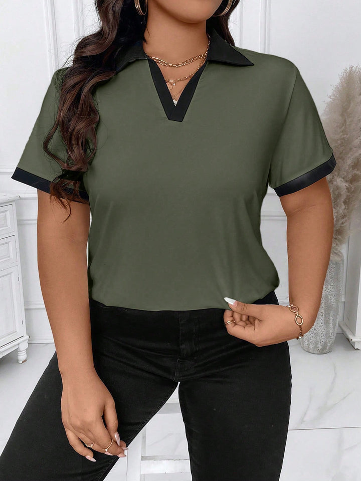 Shein póló, khaki