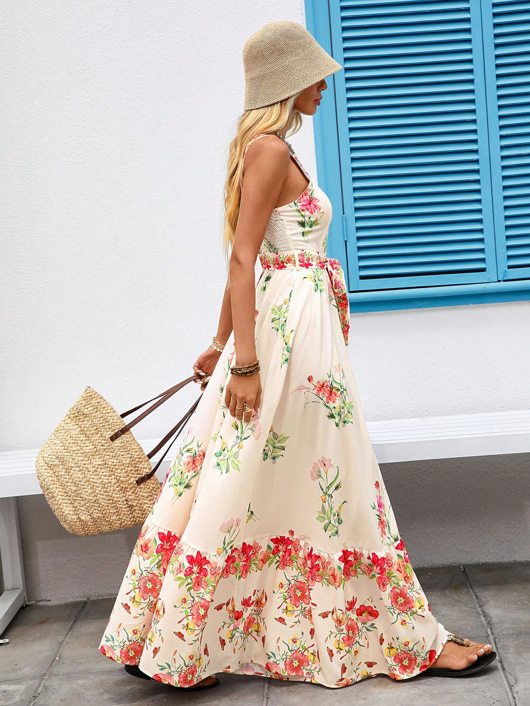 SHEIN Maxi Dress, multicolor