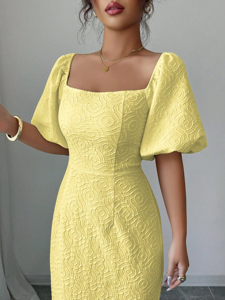 Rochie midi SHEIN, galben