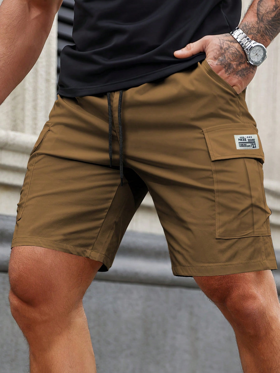 Pantaloni scurți SHEIN, maro
