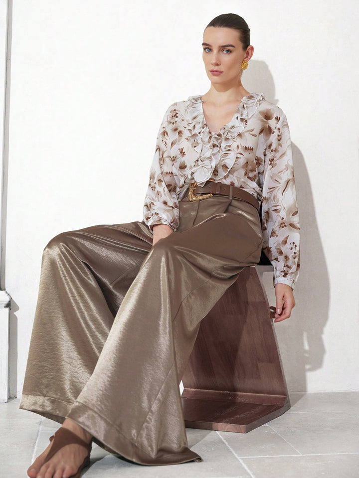 Pantalon SHEIN, maro