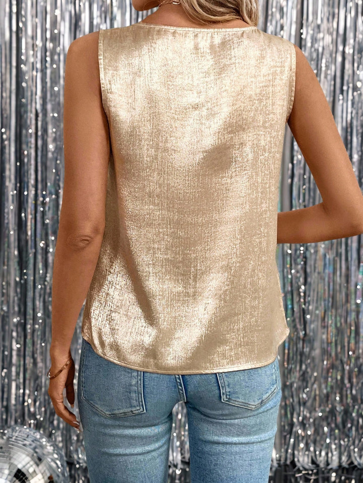 Bluza fără mâneci SHEIN, auriu