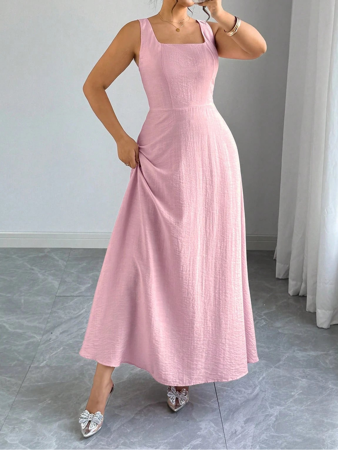 Rochie maxi SHEIN, roz